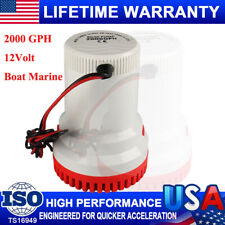 2000GPH 12V Non Automatic Submersible Bilge Water Pump Auto Boat Yacht Houseboat picture