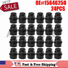 24PCS Lug Nut Cap Cover Black Set 15646250 For GMC 1500 2500 Chevy GM K1500 XYD picture