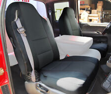 DODGE RAM 1998-2002 BLACK S.LEATHER CUSTOM MADE FIT FRONT SEAT COVER picture