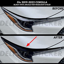 For 2019-2022 Toyota Corolla Black Eyelid Head light Overlays Decals Vinyl Front picture