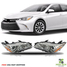 Chrome Fits 2015-2017 Toyota Camry Projector Headlights Replacement Lamps 15-17 picture