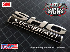 (2) NON-DOMED ECOBEAST emblem overlays ecoboost •FITS 2010+ TAURUS SHO ONLY• picture