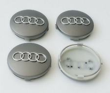 4pcs 60mm For Audi Gray Wheel Center Caps Hubcaps Rim Caps Emblems 4B0601170 picture