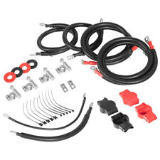 for 2003-2007 Ford 6.0L Powerstroke Negative Positive Battery Starter Cables Kit picture