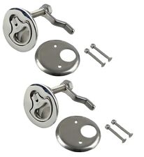 2Pcs 316 Stainless Steel Marine Boat Hatch Latch Turning Lift Handle Flush Mount picture