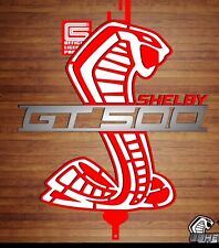 24x24” Race Red & White Shelby Powder Coated Shelby GT500 Mustang Hood Prop picture