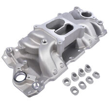 Dual Plane Air-Gap Intake Manifold 7501 For 1955-1986 Small Block Chevy 262-400 picture