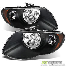 Black 2005-2007 Chrysler Town & Country Headlights Headlamps 05 06 07 Left+right picture
