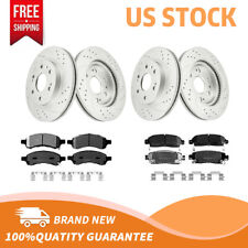 For Chevrolet Traverse GMC Acadia Buick Enclave Front & Rear Rotors + Brake Pads picture