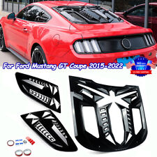 3PCS Rear+Door Side Window Louver Vent Covers For Ford Mustang GT Coupe 2015-23 picture