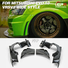 VRS Ver2 Wide Style FRP Front Fender Flares Body Kits 4Pcs For Mitsubishi EVO 10 picture