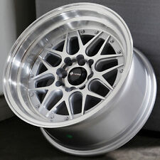 15x9 Silver Wheels Vors VR7 4x100/4x114.3 0 (Set of 4)  73.1 picture