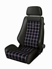 Recaro Classic LX Black Leather Classic Checkered Fabric Adjustable Sport Seat picture