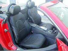 FOR 1996-04 MERCEDES BENZ SLK CLASS IGGEE S. LEATHER CUSTOM 2 FRONT SEAT COVERS picture