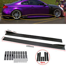 For Infiniti G37 G35 Coupe Glossy Black Side Skirts Extension Panel Lip A++++ picture
