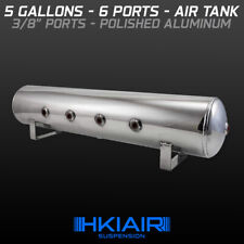 5 Gallons - 6 Ports Polished Aluminum Air Tank - HKI Air Suspension picture