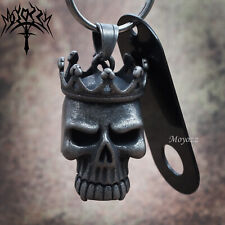 Gothic Mens Biker Skull Motorcycle Biker Bell Hanger Biker & FREE Bell Hanger picture