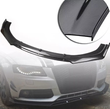 For Audi A3 A4 Carbon Fiber Car Front Bumper Lip Spoiler Splitter Body Kit 3PCS picture