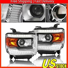 AUXITO LED DRL Headlights Projector For 14-18 GMC Sierra 1500 2500 3500 picture