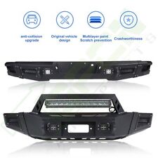 Steel Front / Rear Bumper w/ LED Lights Winch Plate D-rings for 09-14 Ford F150 picture