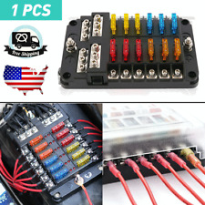Universal 12 Way Car Auto Blade Fuse Holder Box Block with LED Indicator 12V New picture