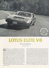 1978 Lotus Elite V8 V-8 Road Test Classic Article P56 picture