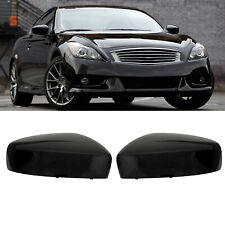 Pair Gloss Black Side Wind Mirror Cover Caps For 2008-2013 INFINITI G37 G25 picture