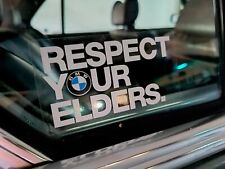 2x Respect Your Elders BMW Decal EURO Sticker picture