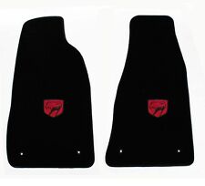 NEW Black Floor Mats 1992-2002 Dodge Viper Red Embroidered Logo Snake Head Pair picture
