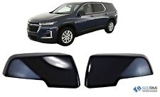 Gloss Black Mirror Cover for 18-23 Chevrolet Traverse W/ or W/O Turn Signal picture