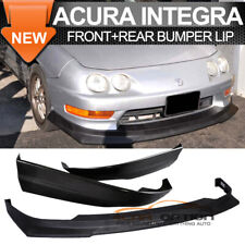 Fits 98-01 Acura Integra HCL Style PP Front + Rear Bumper Lip Spoiler PU picture