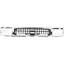 Grille For 96-99 Nissan Pathfinder Chrome Shell w/ Silver Insert Plastic picture
