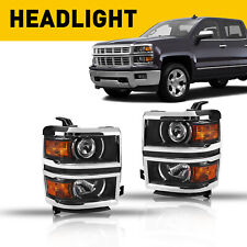 ONE PAIR Amber Projector Headlight Lamp LH RH For 2014-2015 Chevy Silverado 1500 picture