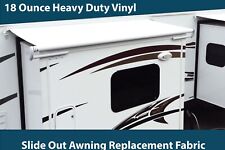RV Slide Out Awning Replacement Fabric White- 5 Year Warranty Choose Size picture