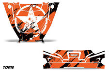 UTV Hood and Tailgate Graphics Kit Decal Wrap For Polaris General 1000 TORN ORNG picture