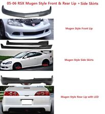 For 05-06 RSX Mugen Style Front + Rear Bumper Lip + LED Brake Light + Side Skirt picture
