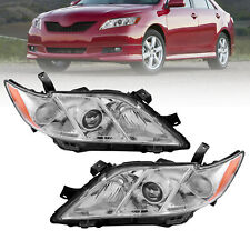 Chrome Housing Amber Reflector Headlight Left & right for 2007-2009 Toyota Camry picture