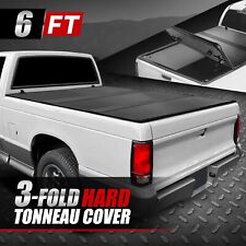 For 82-93 Chevy S10 GMC S15 Sonoma 6Ft Bed FRP Hard Solid Tri-Fold Tonneau Cover picture