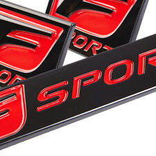 3PCS 3D Fender Tailgate Badge For F-Sport Emblem Black Red Trunk Bumper Roof Set picture