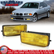 Fog Lights for 92-99 BMW E36 M3 3 Series Replace Factory Lamp Yellow Glass Lens picture