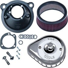 S&S 170-0439C Chrome Mini Teardrop Stealth Air Cleaner Kit for 07-20 Sportster picture
