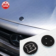 Universal Mercedes Brabus Black Hood Flat Adhesive Badge Logo Emblem AMG Sport picture