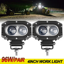 2 x 4 inch 5D  LED SPOT Cube Work Lights Bar Driving Pods OffRoad ATV Fog picture