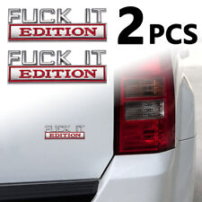 Fuck-IT Edition 3D Logo Emblem Badge Decals Car Side Sticker Letter  Sliver/Red picture