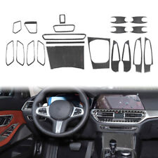 20pcs Carbon Fiber Interior Trim Cover Set Kit For BMW 3 Series G20 2019-2022 picture