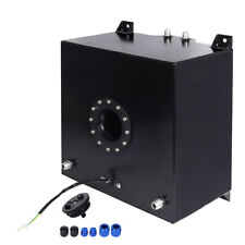 10 Gallon 40L Fuel Cell Tank with Cap and Level Sender Polished Aluminum Black picture