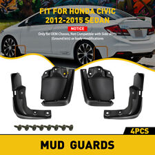 4x Front Black Rear Mud Splash Flaps Guards Fit 2012 2013 2015 2014 Honda Civic picture