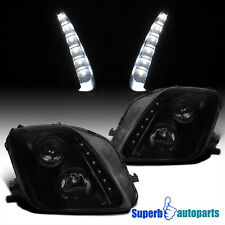 Fits 1997-2001 Honda Prelude Black Smoke Projector Headlights Lamps picture