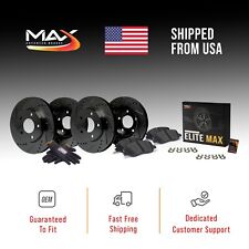 Max Brakes Elite XDS Cross-Drill & Slots F+R Rotors w/Elite Max Bk Pads KT149683 picture