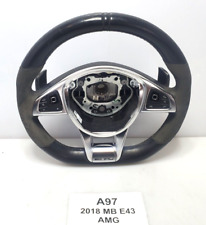 ✅ 17-20 OEM Mercedes W213 E43 E63 AMG Steering Wheel Leather W/ Paddle Shifters picture